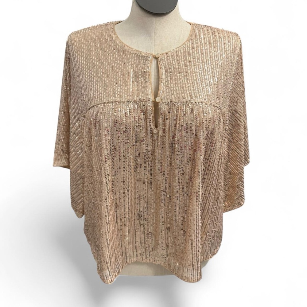 GRACE KARIN Women Gelitzer Top 1/2 Sleeve Round Neck Sequins Top Party Tops